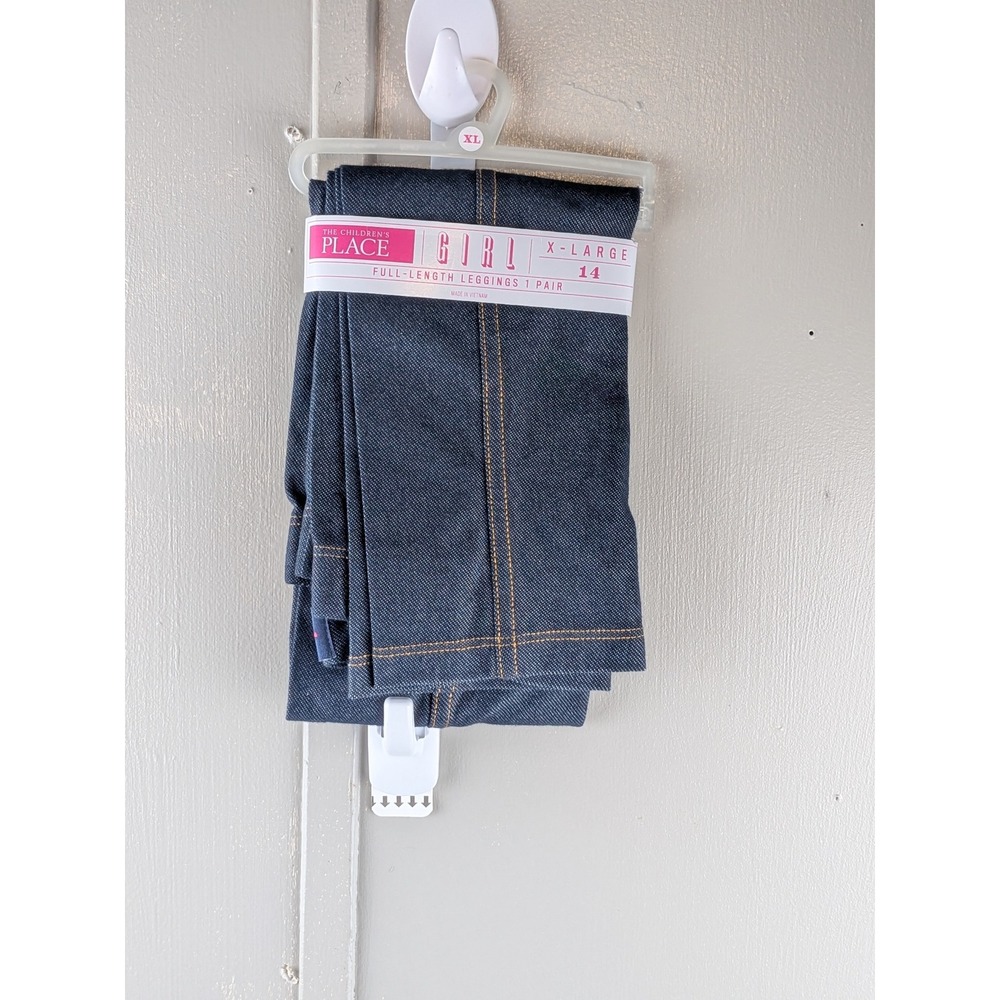 The Children's Place Girls XL 14 Dark Indigo Denim Look Full Length Leggings NWT